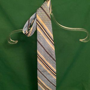 Vintage Retro Men's Tie Lt. Blue & White All Polye
